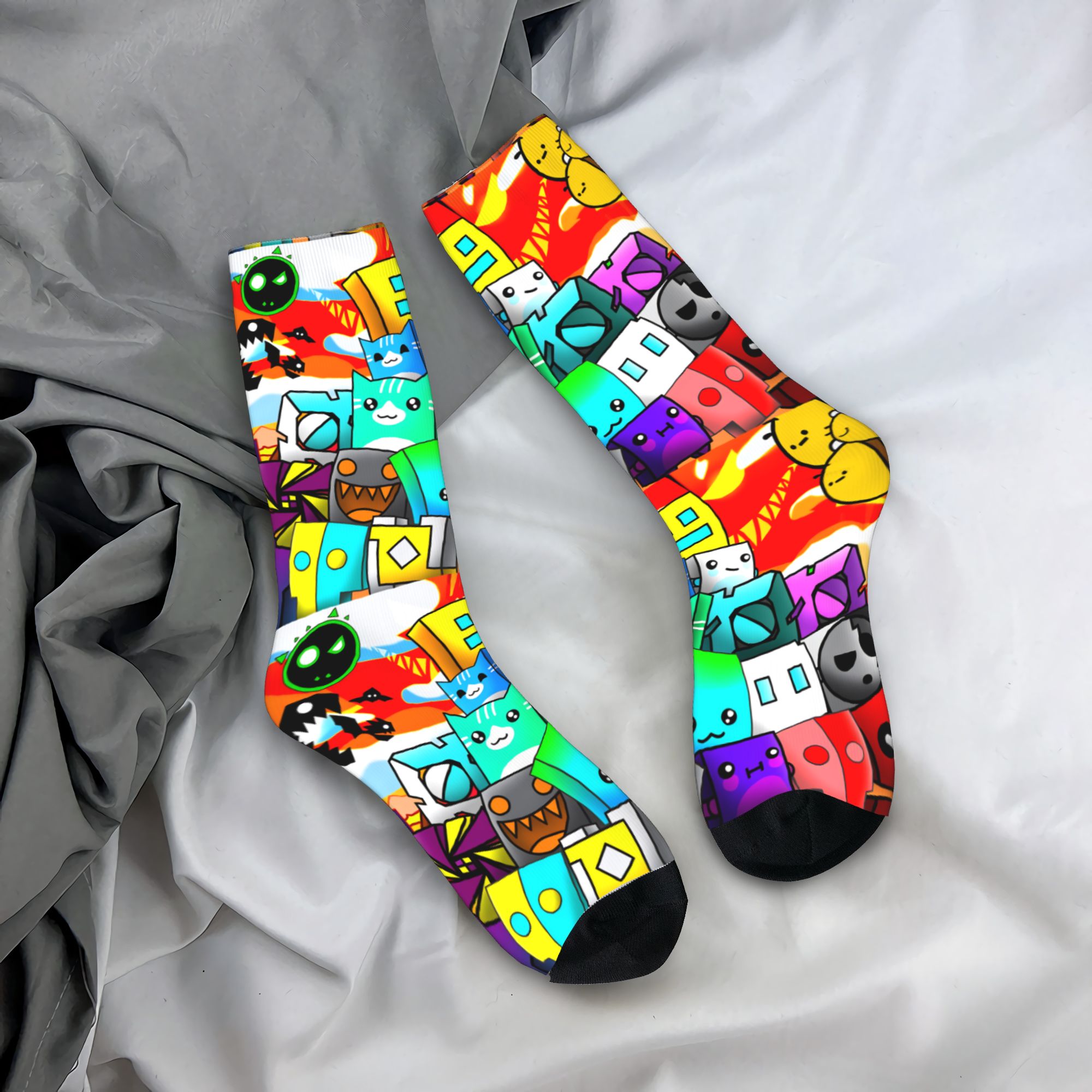 Gaming Accessories Men - Unisex Erkek Çorapları Geometri Oyun Çizgili