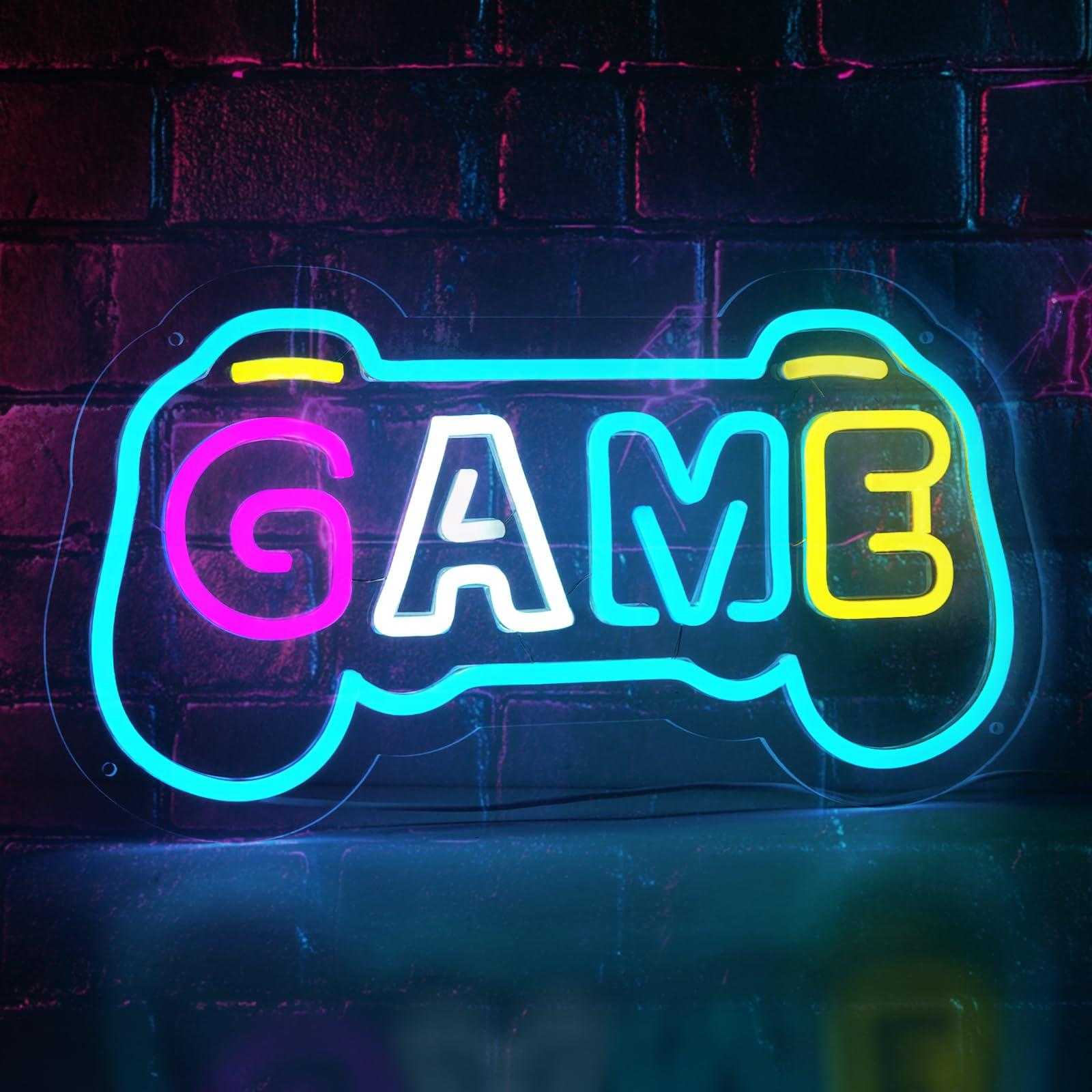 Gaming Accessories Men - Oyuncu Odası Dekoru için Oyun Neon