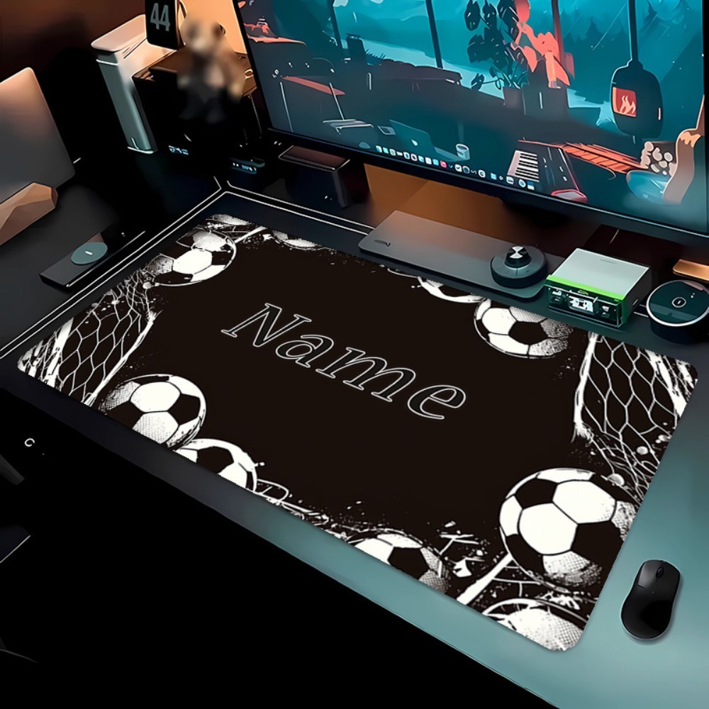 Gaming Accessories Name - Çift Futbol Temalı Kişiselleştirilmiş Mouse Pad,