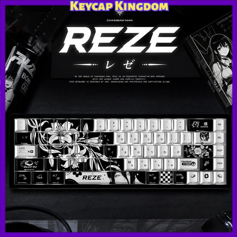 Gaming Accessories Men - YENI Reze 5.0 Anime Keycaps Testere